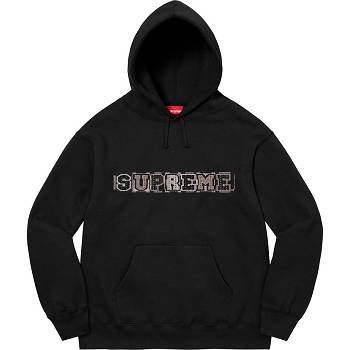 Black Supreme Beaded Hooded Sweatshirts | AU285DN