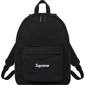 Black Supreme Canvas Backpack Bags | AU174YU