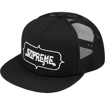Black Supreme Highest Mesh Back 5-Panel Hats | AU141NB