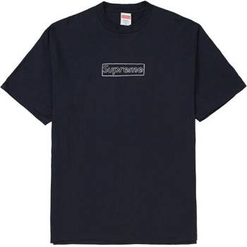 Black Supreme KAWS Chalk Box Logo T Shirts | AU206SO