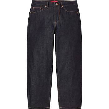 Black Supreme Rigid Baggy Jean Pants | AU437OR