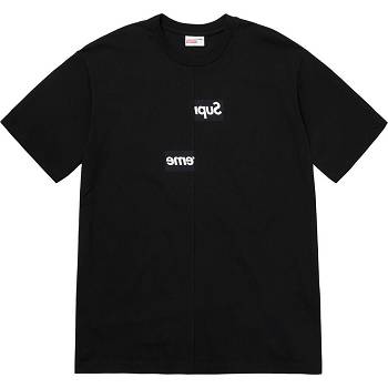 Black Supreme x CDG Split Box Logo T Shirts | AU202IS