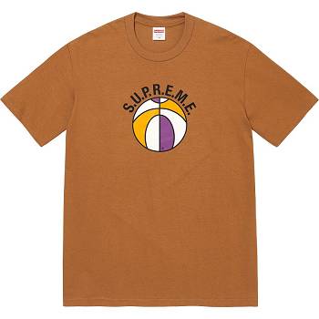 Brown Supreme League Tee T Shirts | AU239LH