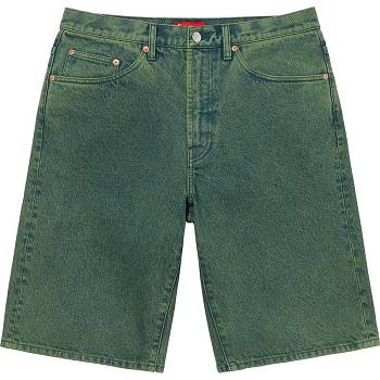 Green Supreme Baggy Denim Shorts | AU368KI