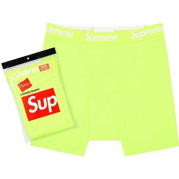 Green Supreme Hanes® Boxer Briefs (2 Pack) Underwear | AU100PQ
