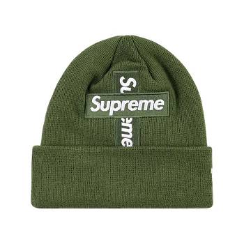 Green Supreme New Era Cross Box-Logo Beanie Hats | AU117QZ
