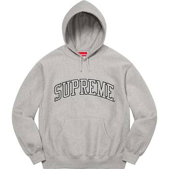 Grey Supreme Glitter Arc Hooded Sweatshirts | AU309AP