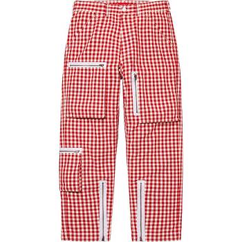 Red Supreme Gingham Flight Pant Pants | AU403QZ