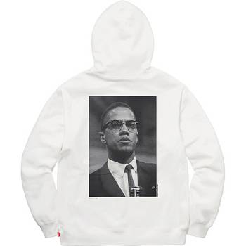 White Supreme Malcolm X For Hoodie | AU520FM