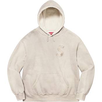 White Supreme Overdyed S Logo Hooded Sweatshirts | AU289JJ